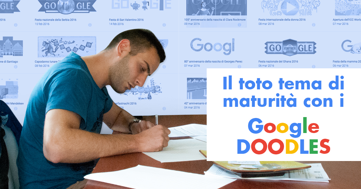 Il toto tema di maturità con i Google Doodles Il toto tema di maturità con i Google Doodles