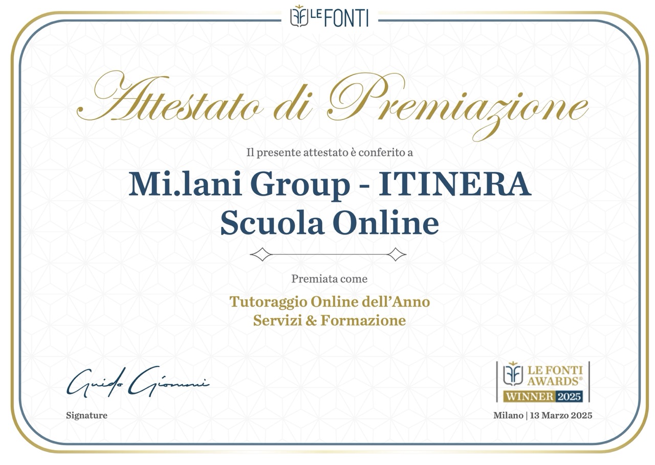 Tutoraggio Online dell’Anno 2025 Tutoraggio Online dell’Anno 2025